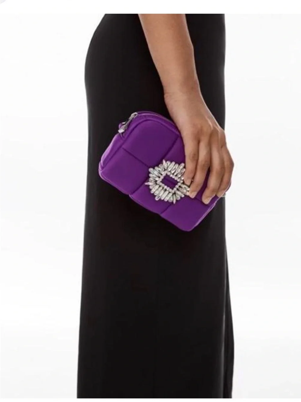 Zara Purple Mini Bag with crystals in the front.